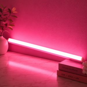 Pink LED Tube Light – Slim Bar Strip Light for Room, Desk & Ambient Lighting