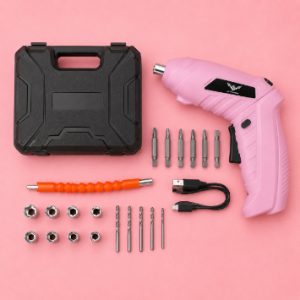 Pink Mini Electric Screwdriver
