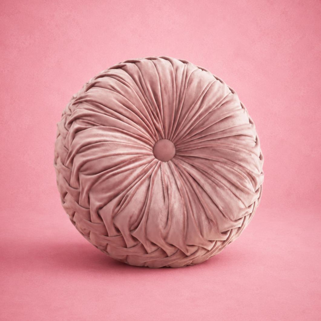 Plush Velvet Pumpkin Throw Pillow