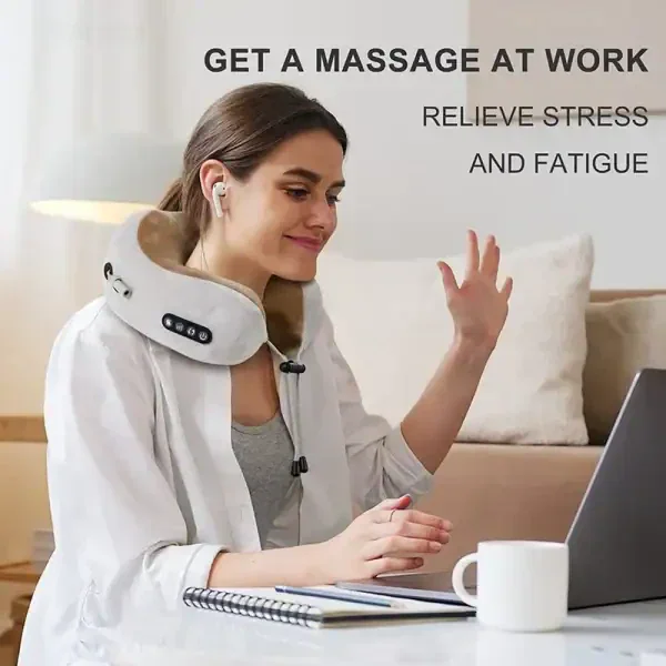 Heated Shiatsu Neck & Shoulder Massager – 3D Kneading Massage Pillow - Image 6