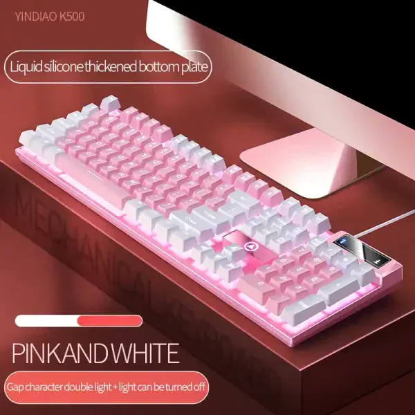 Pink Mechanical Gaming Keyboard - Image 3