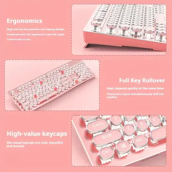 Retro Typewriter Mechanical Keyboard - Image 3