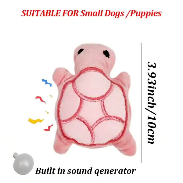 Plush Turtle Squeaky Dog Toy - Image 2