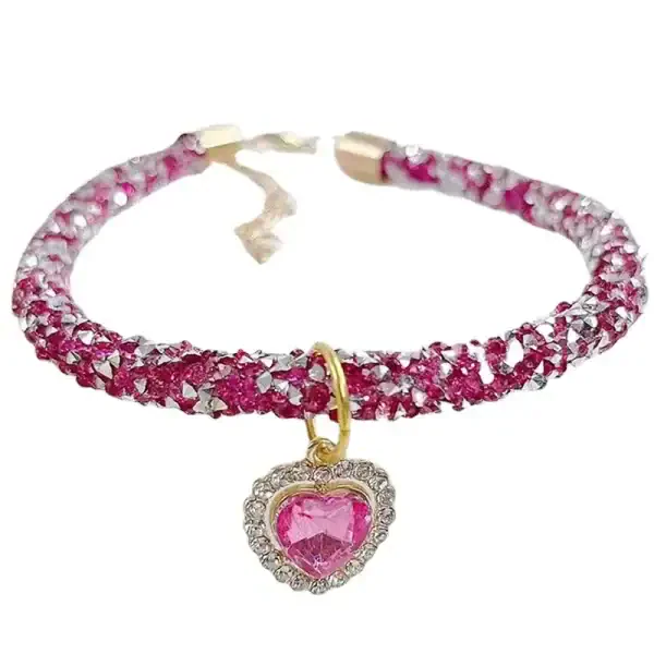 Crystal Heart Pet Collar - Image 2