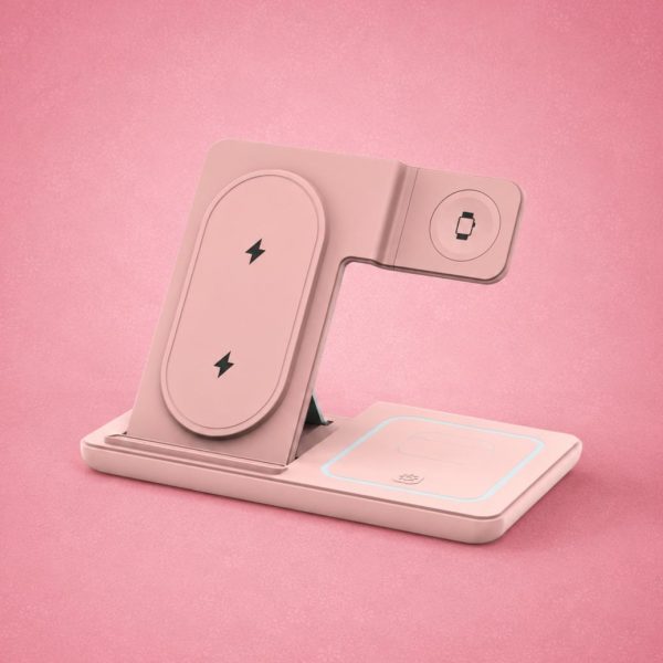 3-in-1 Foldable Wireless Charging Station with Night Light