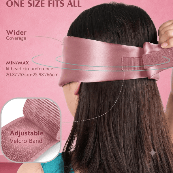 Premium Mulberry Silk Sleep Mask – Ultra Soft Light Blocking Eye Mask - Image 4