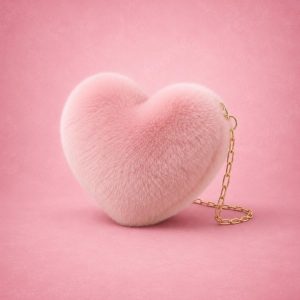 Luxury Heart-Shaped Faux Fur Crossbody Bag