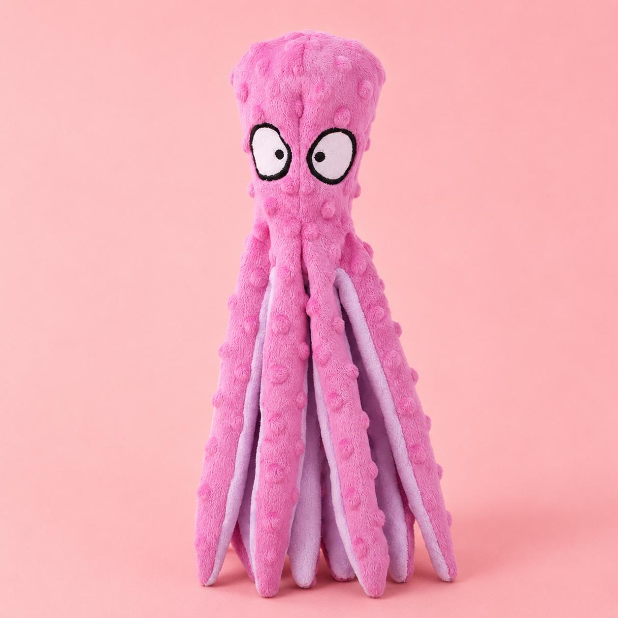Plush Octopus Squeaky Dog Toy